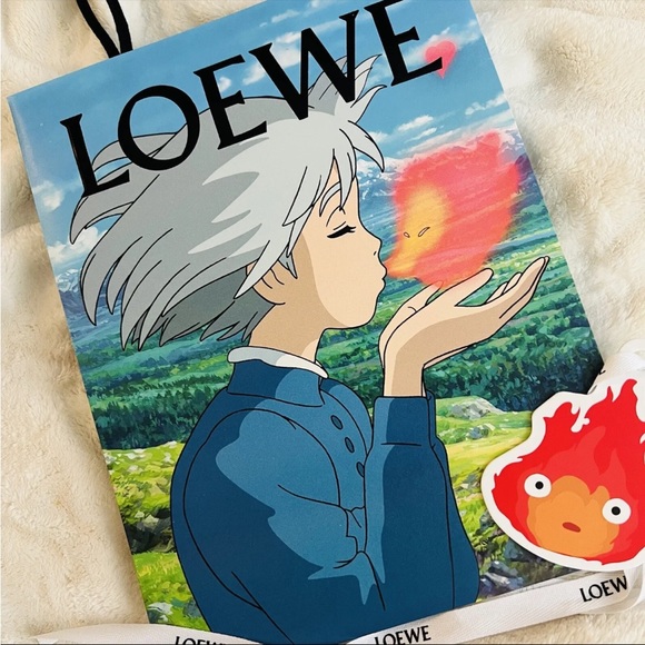 LOEWE Studio Ghibli Howl's Moving Castle Shopping Bag Sophie Ver Calcifer Charm - Picture 3 of 6